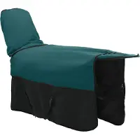 vidaXL Coperta per cavalli verde scuro e nero 145 cm poliestere