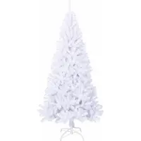 vidaXL Albero di Natale artificiale bianco 180 cm in PVC e acciaio