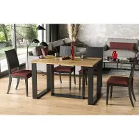 Endo -Möbel tavolo da pranzo Borys allungabile fino a 130 cm - 310 cm tavolo da pranzo in metallo con base a slitta (rovere Wotan)