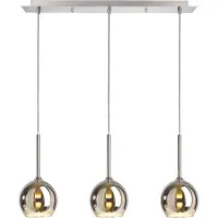 LIGHT IMPRESSIONS Deko-Light lampada a sospensione Baa 220-240V AC/50-60Hz G9 3x max. 28,00 W argento 342115