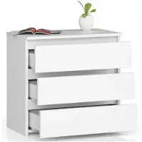 Happy Babies set comò cassettiera credenza|per il soggiorno camera da letto mobile soggiorno | mobile laterale legno| elegante design funzionale | bianco 57x35x60