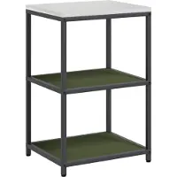 vidaXL Scaffale da cucina HATTEM, verde oliva, 60 x 50 x 92 cm, acciaio