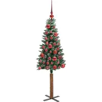 vidaXL Albero di Natale sottile, verde, 150 cm
