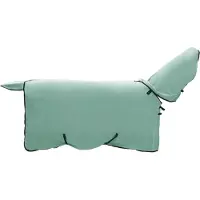 vidaXL Coperta per cavalli, colore verde scuro, 105 cm, in poliestere e pile