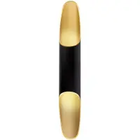 Deko-light Applique a LED Apodis, nero/oro, altezza 50 cm, metallo dimmerabile