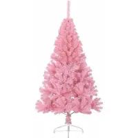 vidaXL Albero di Natale artificiale preilluminato rosa 150 cm PVC