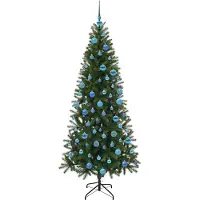 vidaXL Albero di Natale artificiale, verde, 180 cm, realizzato in PE e PVC