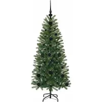 vidaXL Albero di Natale artificiale, verde, 120 cm, realizzato in PE e PVC