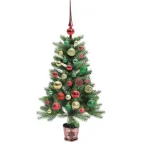 vidaXL Albero di Natale a 150 LED con supporto Verde 90 cm PE