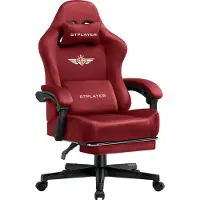 GTPLAYER sedia da gioco Poltrona da gioco ergonomica Sedia da scrivania Sedia da ufficio con superficie in tessuto Cuscino di seduta a molla, braccioli di collegamento, con poggiapiedi