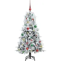vidaXL Albero di Natale artificiale pieghevole bianco 150 cm PE e PVC