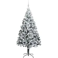 vidaXL Albero di Natale artificiale, colore bianco, altezza 180 cm