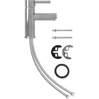 Syfax Rubinetto per Lavabo del Bagno Argento 130x176 mm