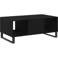 vidaXL Tavolino da caffè look rovere nero 90 x 50 x 36,5 cm materiale a base di legno