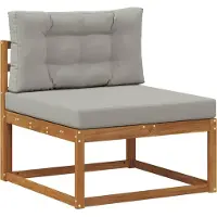 vidaXL Set da salotto da esterno, 10 pezzi, colore naturale e grigio chiaro