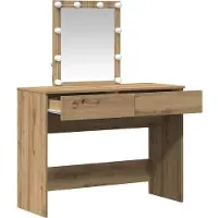 vidaXL Tavolino da toilette Artisan in rovere 100 x 40 x 130 cm materiale a base di legno