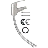 Syfax Rubinetto Miscelatore per Bidè Argento 13x12 cm