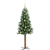 vidaXL Albero di Natale sottile, verde, 150 cm