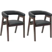 vidaXL Sedie da pranzo, 2 pezzi, legno massello di gomma, colore marrone chiaro