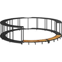 Syfax Bordo per Vasca da Spa con Portaoggetti&Gradino Polyrattan Nero