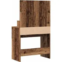 vidaXL Comò da trucco in legno massello riciclato, 80 x 41 x 134,5 cm, materiale in legno