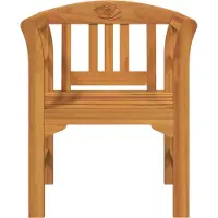 vidaXL Panchina a forma di rosa naturale 68,5 x 46 x 82,5 cm in legno massello di acacia