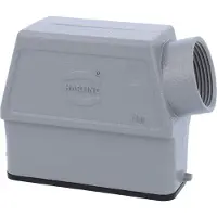 Harting Han 16A Contenitore alto, 1xPG21 uscita cavo laterale, per 1 staffa (nella parte inferiore) Vite PG21