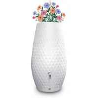 Graf GARANTIA TRIAGON 2in1 serbatoio per pioggia piantumabile 230 L, arctic con vaschetta portapiante integrata