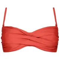 Barts Women's Kelli Twisted Bandeau Parte superiore bikini Donna (38, rosso)