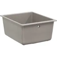 vidaXL Lavabo , composto per l'80% da quarzo e per il 20% da resina, dimensioni 370 x 460 mm, colore grigio