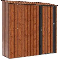 vidaXL Capannoni da giardino Marrone 203,5 x 73 x 200 cm Metallo