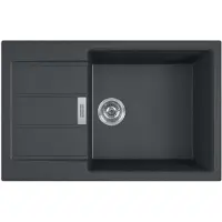 Franke Sirius 2.0 - Lavello in tectonite S2D 611-78 XL, 780x500 mm, nero 143.0617.613