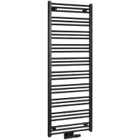 Hak Radiatore da bagno ALBRECHT 600x1570 mm, attacco centrale, 700W, nero opaco