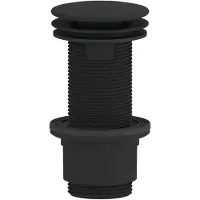 Hak Set di scarico per lavabo non bloccabile 5/4" 5/4", tappo grande, 10-80mm, ABS/nero