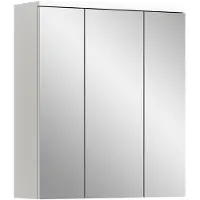 Xonox Armadio a specchio Solero bagno 3 ante a specchio bianco lucido, bianco.