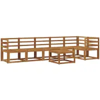 vidaXL Set da salotto da esterno , 7 pezzi, in legno massello di acacia naturale