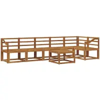 vidaXL Set da salotto da esterno , 7 pezzi, in legno massello di acacia naturale