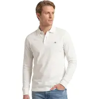 Gant per uomo. 2230 Polo in piqué Scudetto bianco (M), Casual, Cotone, Manica lunga