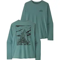 Patagonia - T-shirt traspirante - M's L/S Cap Cool Daily Shirt - Cloud Crag Blue Sage Light Blue Sage X-Dye per Uomo in Poliestere Riciclato - Taglia M