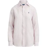 Ralph Lauren per donna. 211A96158011 Camicia Classica di Lino rosa (M), Casual, Manica lunga