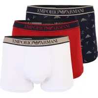 Emporio Armani per uomo. EM000370_AF20669 Set di 3 boxer Core: blu navy, rosso, bianco (XL), Homewear, Cotone
