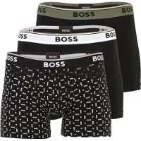 BOSS per uomo. 50554438 Set di 3 boxer neri semplici (M), Nero, Homewear, Cotone
