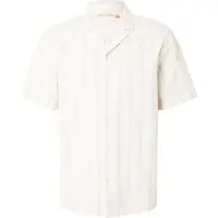 Revolution Cuban Shirt Striped S/S Camicia Uomo (M, bianco)