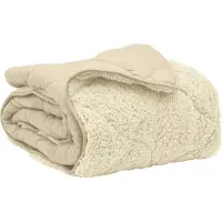 vidaXL , coperta invernale per letto, 200 x 200 cm, colore crema, traspirante