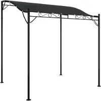 Syfax Tettoia Antracite 2x2,3 m 180 g/m² Tessuto e Acciaio