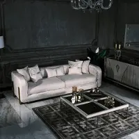 Xl Moebel Gmbh Dreisitzer Sofa 3 Sitz Couchtisch Grau Polstersofa Stoffsofa Set 2tlg