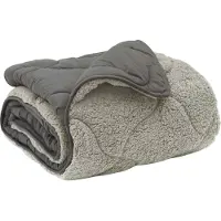 vidaXL Piumone per tutte le stagioni Imbottito Grigio chiaro 200 x 240 cm
