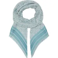 Calvin Klein Emblem Aop Jacquard Scarf Whispering Blue Taglia: OS | Sciarpe Outlet | Donna | Blu