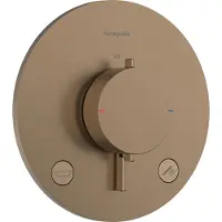 Hansgrohe Ecostat Comfort S Thermostat encastré pour 2 consommateurs avec combinaison de sécurité intégrée, 33718140, 33718140