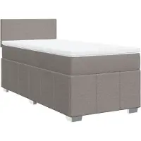 Syfax Giroletto a Molle con Materasso Tortora 100x200 cm in Tessuto
